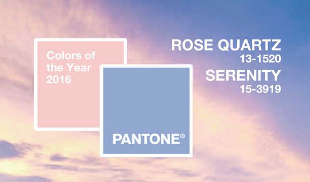 Pantone Colors of the Year - Rose Quartz and Serenity