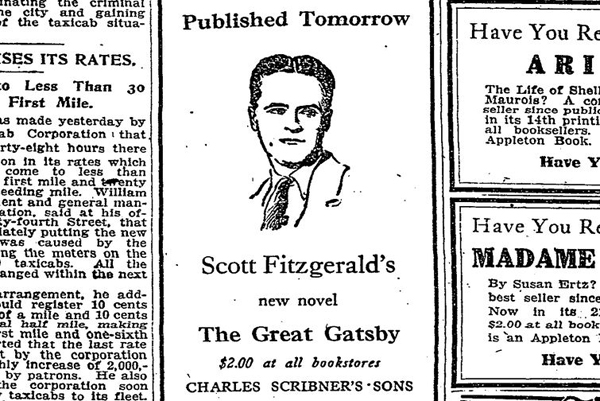 The Great Gatsby. Tiny Ad.